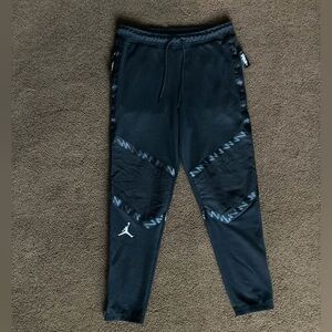 JORDAN MENS DRIFIT ZION BIG POCKET PRINT KNOT BLACK PANTS RARE